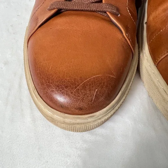 Allen Edmonds CourtsideMens 11 D Brown Leather Lace Up Sneakers